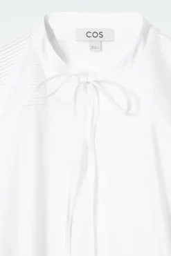 COS TIE-DETAIL PLEATED MINI DRESS-Women Dresses & Jumpsuits