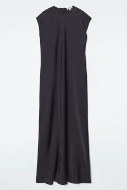 COS TIE-DETAIL SATIN MIDI DRESS-Women Dresses & Jumpsuits