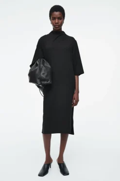 COS TIE-DETAIL TURTLENECK DRESS-Women Dresses & Jumpsuits