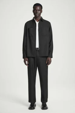 COS TURN-UP WOOL-BLEND PANTS- Pants