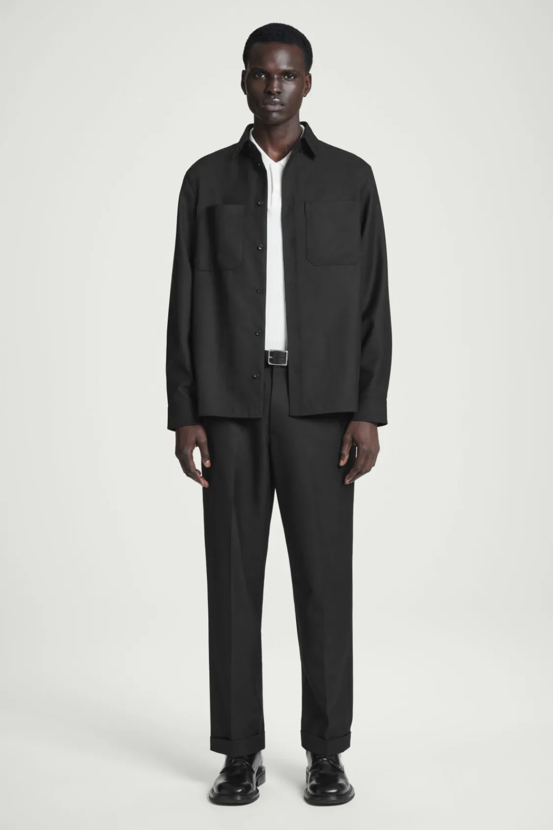COS TURN-UP WOOL-BLEND PANTS- Pants
