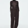 COS TURN-UP WOOL-BLEND PANTS-Women Pants