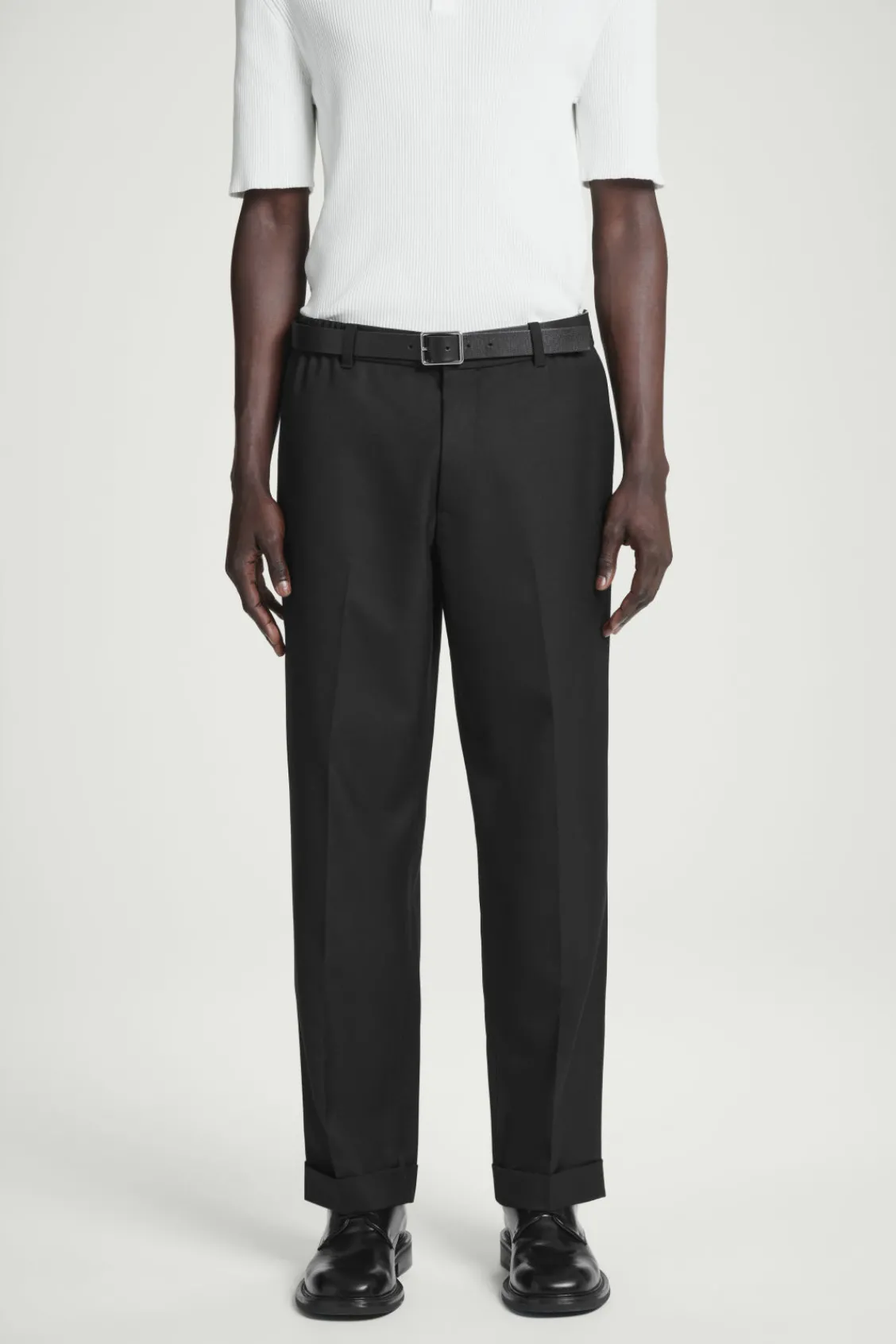 COS TURN-UP WOOL-BLEND PANTS- Pants