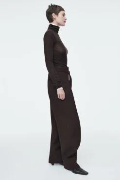 COS TURN-UP WOOL-BLEND PANTS-Women Pants