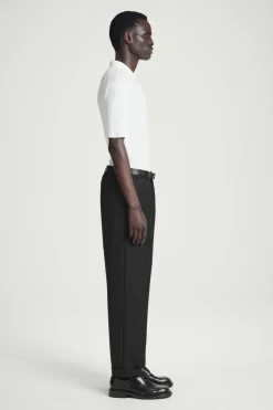 COS TURN-UP WOOL-BLEND PANTS- Pants