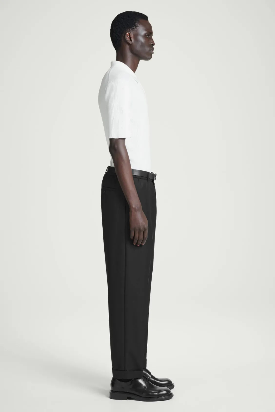 COS TURN-UP WOOL-BLEND PANTS- Pants