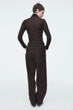 COS TURN-UP WOOL-BLEND PANTS-Women Pants