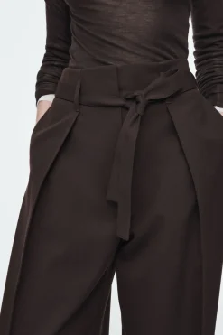 COS TURN-UP WOOL-BLEND PANTS-Women Pants