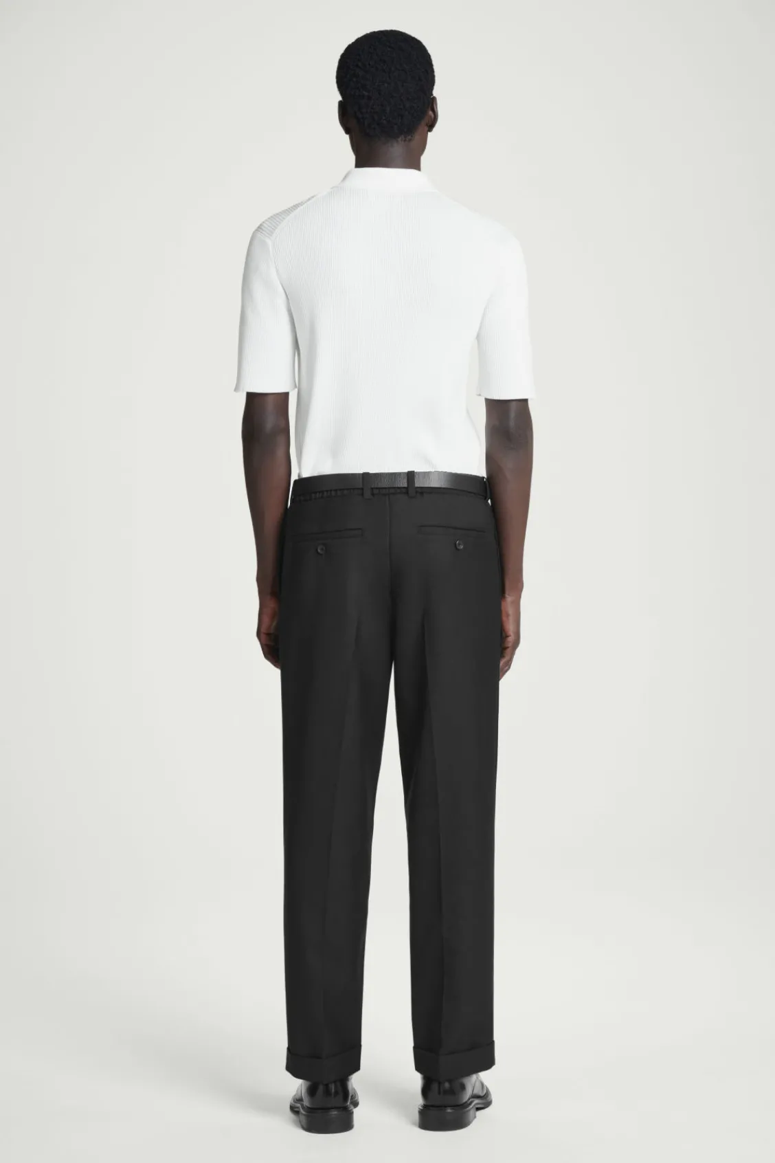COS TURN-UP WOOL-BLEND PANTS- Pants