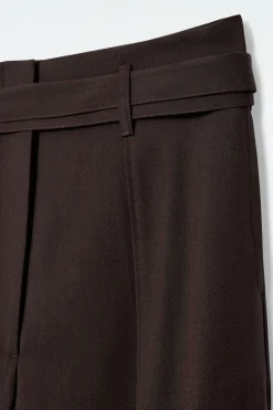 COS TURN-UP WOOL-BLEND PANTS-Women Pants