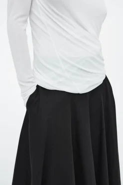 COS TWISTED-HEM SILK TOP-Women T-Shirts | Tops