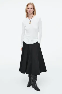 COS TWISTED-HEM SILK TOP-Women T-Shirts | Tops