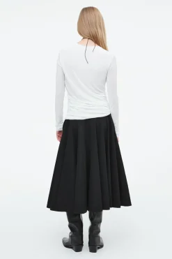 COS TWISTED-HEM SILK TOP-Women T-Shirts | Tops