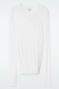 COS TWISTED-HEM SILK TOP-Women T-Shirts | Tops
