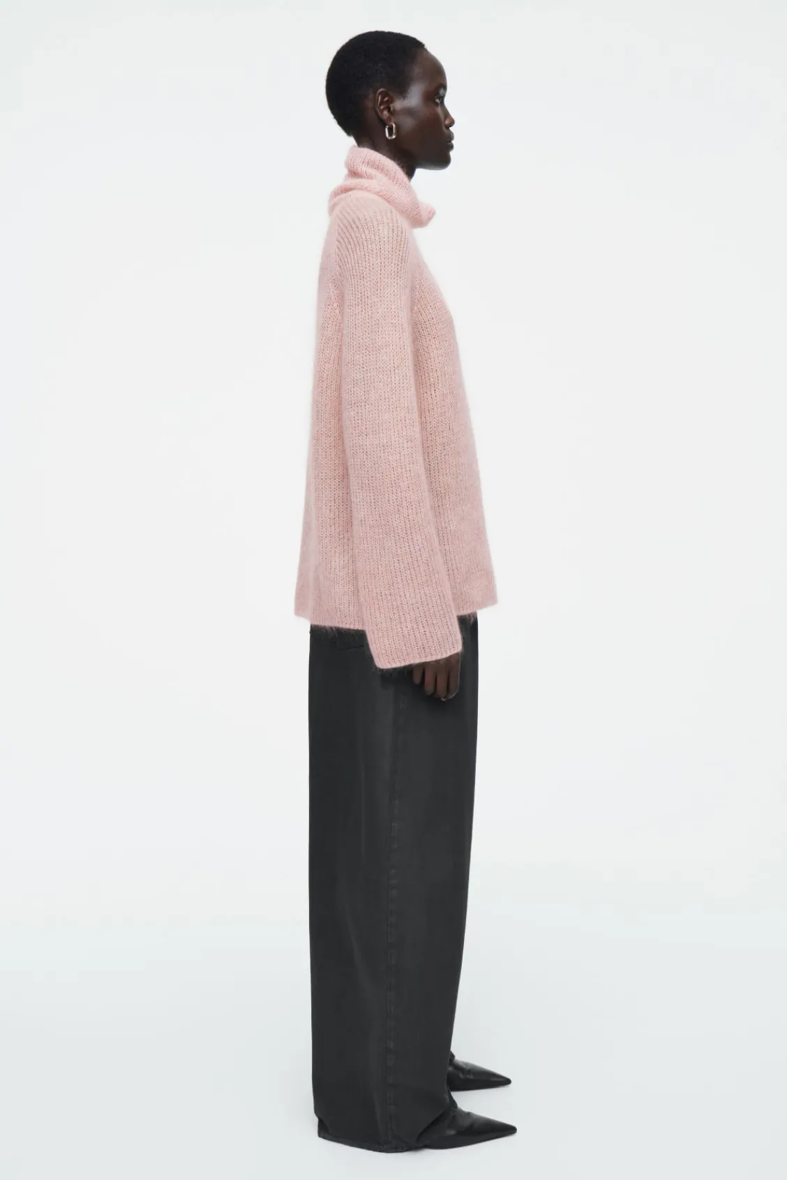 COS TWO-TONE MOHAIR TURTLENECK SWEATER-Women Sweaters & Cardigans