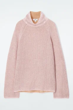 COS TWO-TONE MOHAIR TURTLENECK SWEATER-Women Sweaters & Cardigans