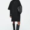 COS V-NECK DOUBLE-FACED WOOL DRESS-Women Dresses & Jumpsuits | Sweaters & Cardigans