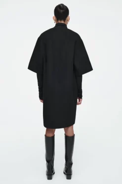 COS V-NECK DOUBLE-FACED WOOL DRESS-Women Dresses & Jumpsuits | Sweaters & Cardigans