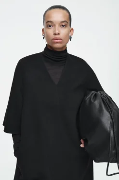 COS V-NECK DOUBLE-FACED WOOL DRESS-Women Dresses & Jumpsuits | Sweaters & Cardigans
