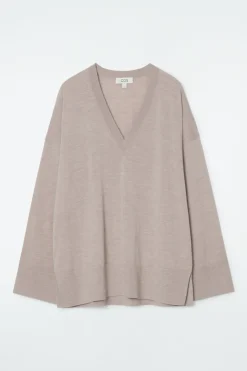 COS V-NECK MERINO WOOL SWEATER-Women Tops | Sweaters & Cardigans