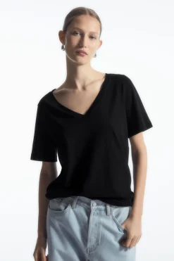 COS 24/7 V-NECK T-SHIRT-Women T-Shirts | Tops