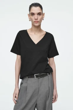 COS 24/7 V-NECK T-SHIRT-Women T-Shirts | Tops
