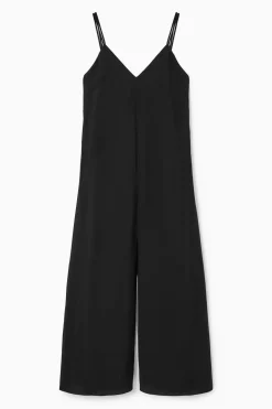COS V-NECK WIDE-LEG JUMPSUIT-Women Dresses & Jumpsuits | Pants