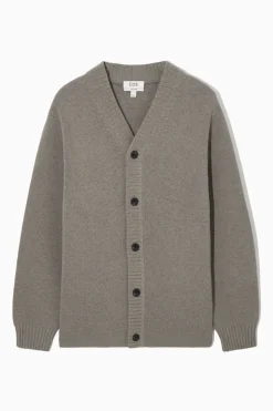 COS V-NECK WOOL-BLEND CARDIGAN- Sweaters & Cardigans
