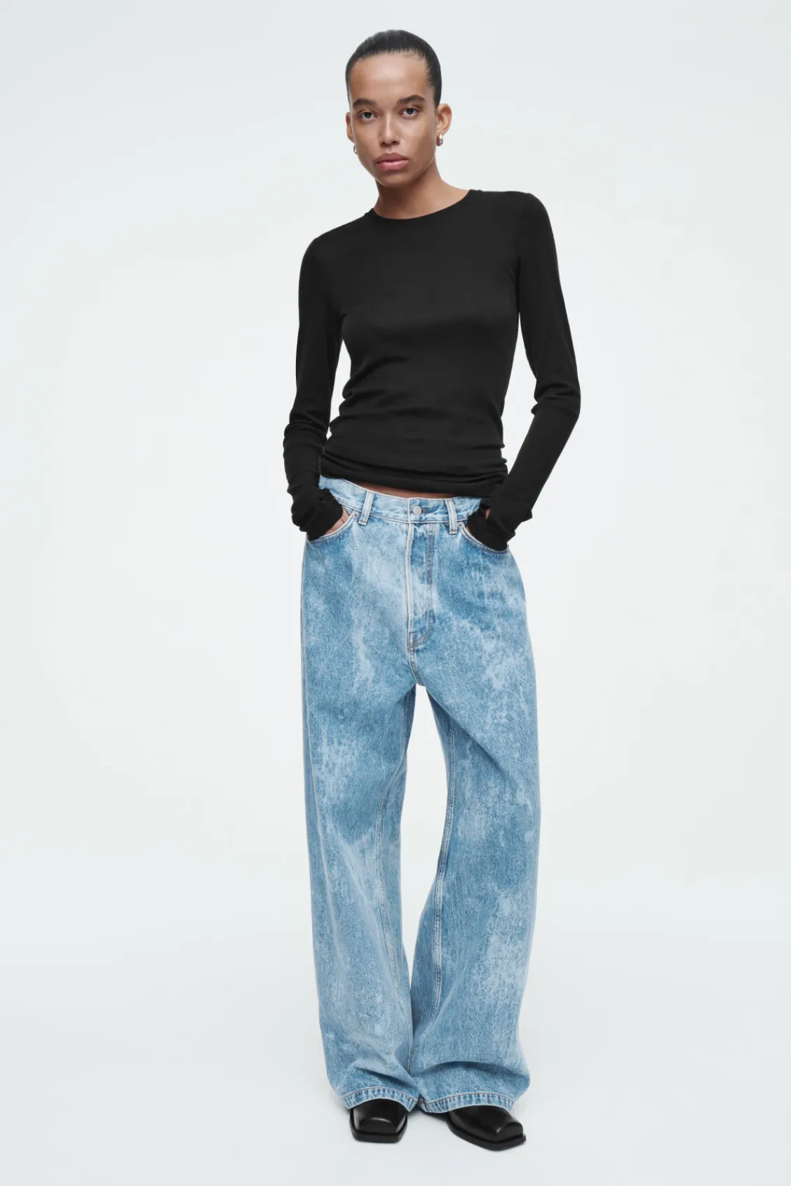 COS VOLUME WIDE-LEG JEANS-Women Jeans | Pants