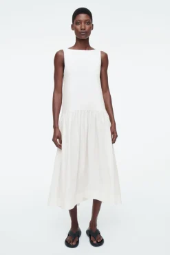 COS VOLUMINOUS SLEEVELESS MIDI DRESS-Women Dresses & Jumpsuits