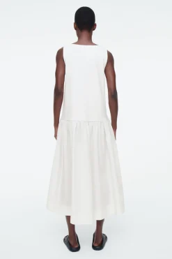 COS VOLUMINOUS SLEEVELESS MIDI DRESS-Women Dresses & Jumpsuits