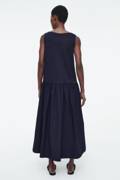 COS VOLUMINOUS SLEEVELESS MIDI DRESS-Women Dresses & Jumpsuits