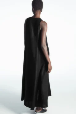 COS VOLUMINOUS V-NECK MAXI DRESS-Women Dresses & Jumpsuits