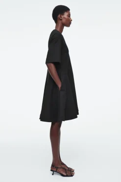 COS VOLUMINOUS V-NECK MINI DRESS-Women Dresses & Jumpsuits