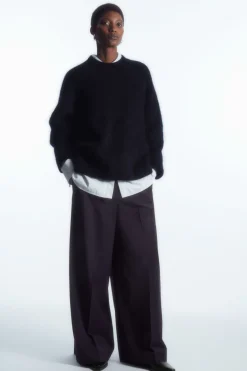 COS VOLUMINOUS WIDE-LEG WOOL PANTS-Women Pants