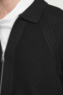 COS WAFFLE-KNIT MERINO WOOL BOMBER JAKCET- Sweaters & Cardigans | Coats & Jackets
