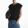 COS WAISTED CAP-SLEEVE T-SHIRT-Women T-Shirts | Tops