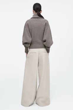 COS WAISTED KNITTED WOOL BOMBER JACKET-Women Coats & Jackets | Sweaters & Cardigans