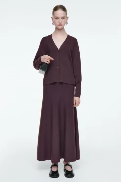 COS WAISTED WOOL V-NECK CARDIGAN-Women Sweaters & Cardigans