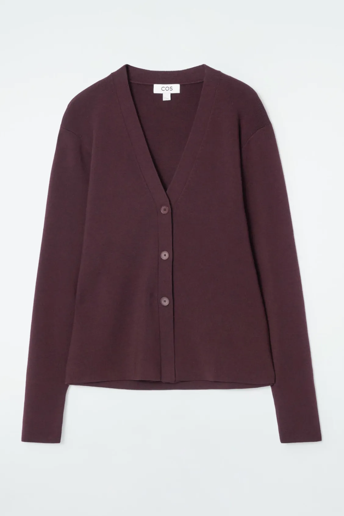 COS WAISTED WOOL V-NECK CARDIGAN-Women Sweaters & Cardigans