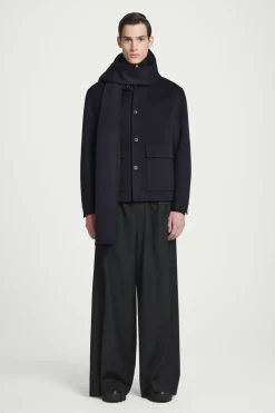 COS WHIP-STITCHED DOUBLE-FACED WOOL SCARF- Hats & Scarves