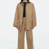 COS WIDE-LEG CANVAS UTILITY PANTS-Women Pants