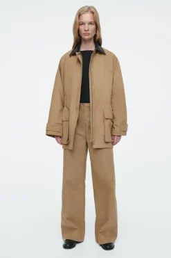 COS WIDE-LEG CANVAS UTILITY PANTS-Women Pants