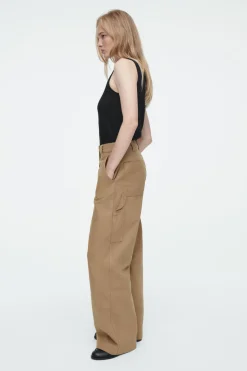 COS WIDE-LEG CANVAS UTILITY PANTS-Women Pants