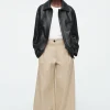COS WIDE-LEG COTTON PANTS-Women Pants