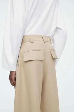 COS WIDE-LEG COTTON PANTS-Women Pants