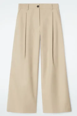 COS WIDE-LEG COTTON PANTS-Women Pants