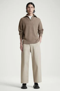 COS WIDE-LEG COTTON UTILITY PANTS- Pants