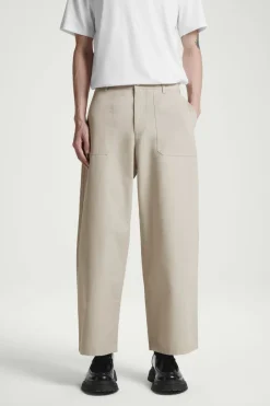 COS WIDE-LEG COTTON UTILITY PANTS- Pants