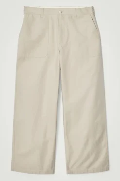 COS WIDE-LEG COTTON UTILITY PANTS- Pants